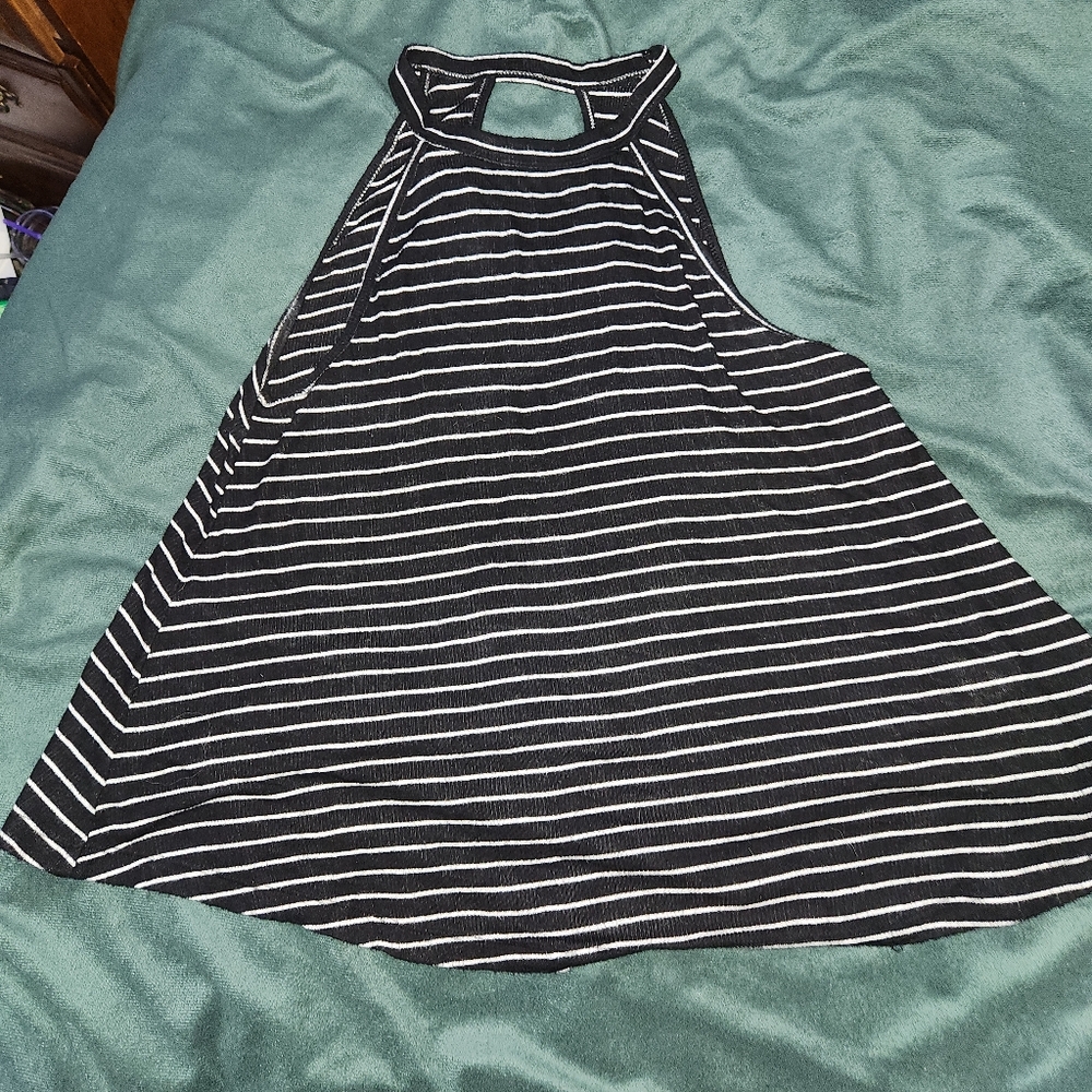 Black and White Striped Tank Top